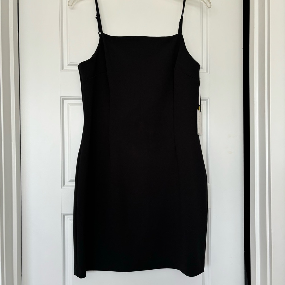 Spaghetti Strap Bodycon Crepe Scuba Dress